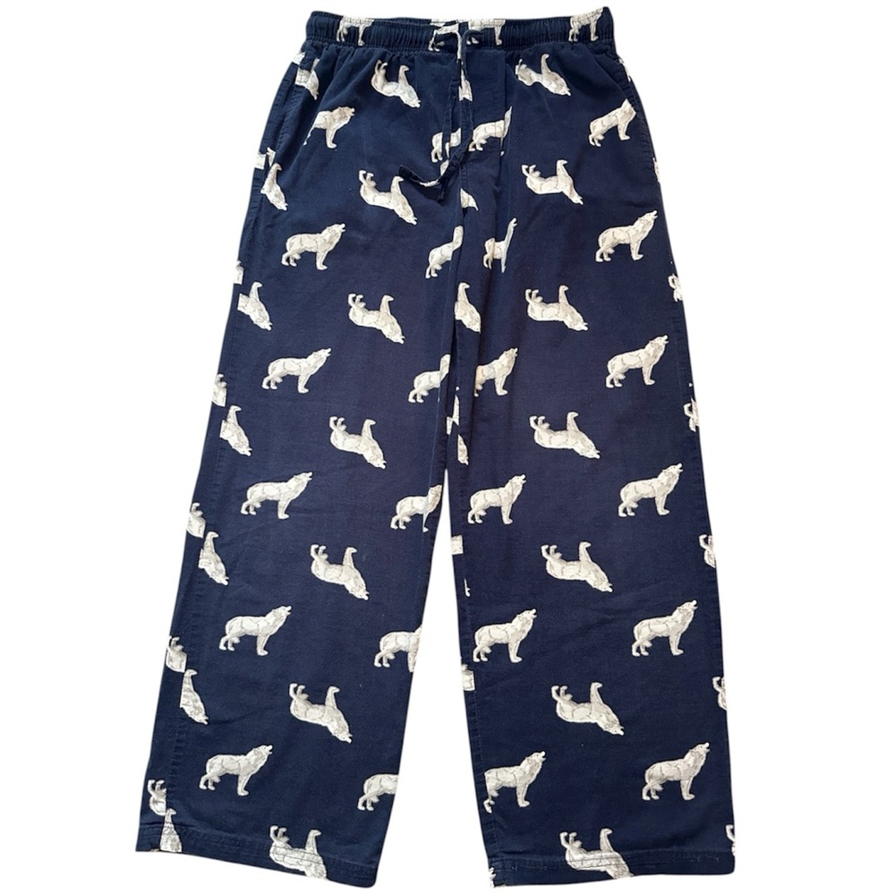 Merona Men's Blue Polar Bear Pajama Pants Flannel PJ Lounge Bottoms Size Small